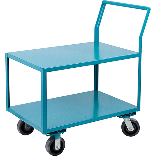 Heavy-Duty Low Profile Shop Carts, 2 Tiers, 24" W x 48" D x 41" H, 2400 lbs. Cap. M & M Nord Ouest Inc