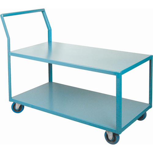 Heavy-Duty Low Profile Shop Carts, 2 Tiers, 24" W x 48" D x 40" H, 1200 lbs. Cap. M & M Nord Ouest Inc