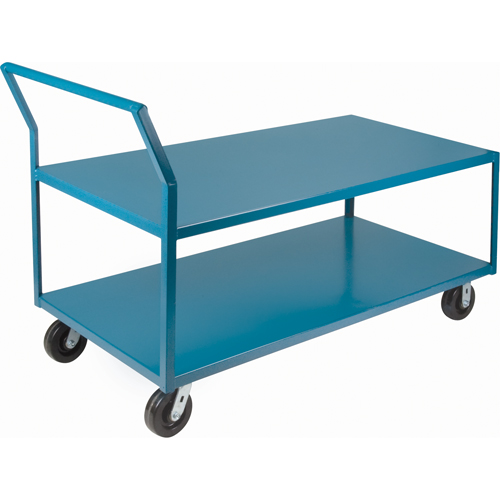 Heavy-Duty Low Profile Shop Carts, 2 Tiers, 30" W x 48" D x 41" H, 2400 lbs. Cap. M & M Nord Ouest Inc