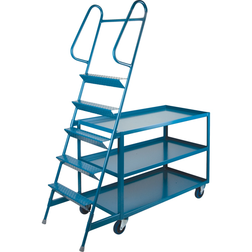 Stock Picking Carts, Steel, 24" W x 64" D, 3 Shelves, 1200 lbs. Capacity M & M Nord Ouest Inc