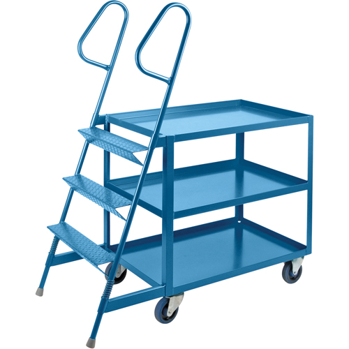 Chariots &agrave; cueillette, Acier, 24" la x 52" p, 3 tablettes, Capacit&eacute; 1200 lb M & M Nord Ouest Inc