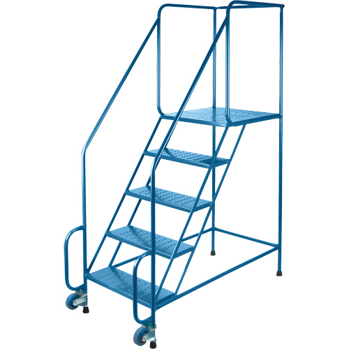 Tilt-N-Roll Ladders, Steel, 5 Steps, 22" Wide, 24" D x 47" H Top Step M & M Nord Ouest Inc