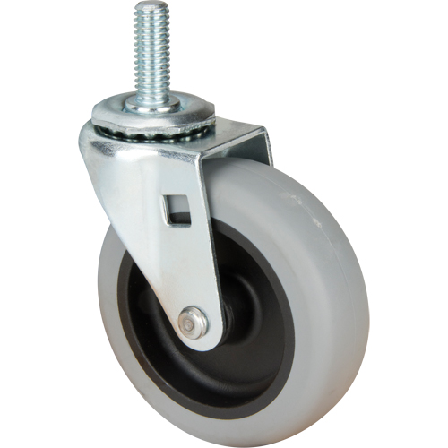 Stem Caster, Swivel, 3" (76 mm) Dia., 80 lbs. (36 kg.) Capacity M & M Nord Ouest Inc