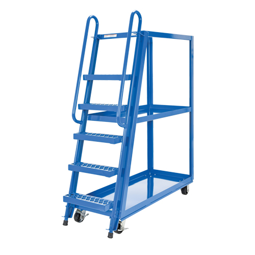 Stock Picking Cart, Steel, 21-7/8" W x 56-1/8" D, 3 Shelves, 1000 lbs. Capacity M & M Nord Ouest Inc
