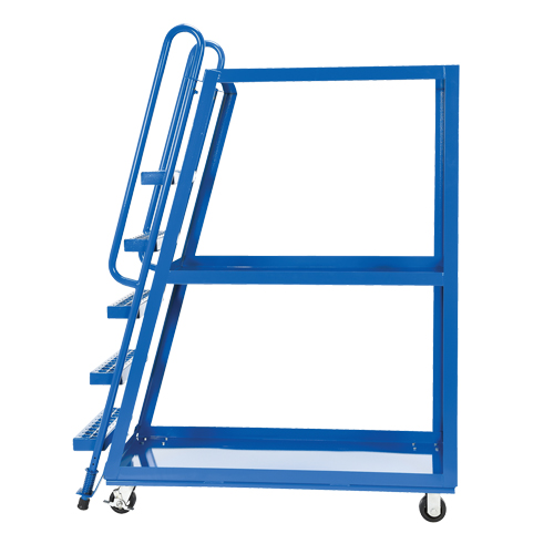Stock Picking Cart, Steel, 21-7/8" W x 56-1/8" D, 3 Shelves, 1000 lbs. Capacity M & M Nord Ouest Inc