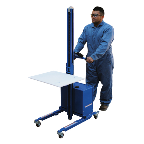 Gerbeur &agrave; plateforme &agrave; &eacute;l&eacute;vation rapide, M&eacute;canisme &eacute;lectrique, Capacit&eacute; de 175 lb, Levage max de 57" M & M Nord Ouest Inc