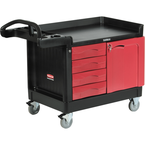 Armoires mobiles & centres de travail Trademaster, 4 tiroirs, 49" lo x 26-1/4" la x 38" h, Noir M & M Nord Ouest Inc