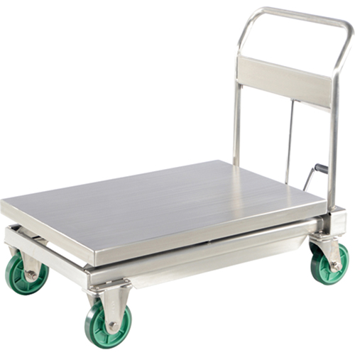 Hydraulic Scissor Lift Table, 35-1/2" L x 19-3/4" W, Stainless Steel, 1100 lbs. Capacity M & M Nord Ouest Inc