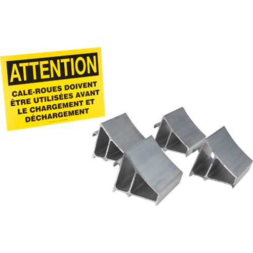 Aluminum Wheel Chock Kit, 7" W x 6" D x 6" H M & M Nord Ouest Inc