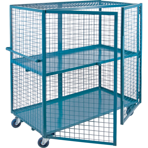 Wire Mesh Truck, 2 Tiers, 75" L x 32" W x 62.5" H, 1200 lbs. Cap. M & M Nord Ouest Inc