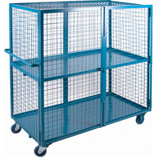Wire Mesh Truck, 2 Tiers, 63" L x 32" W x 62.5" H, 1200 lbs. Cap. M & M Nord Ouest Inc