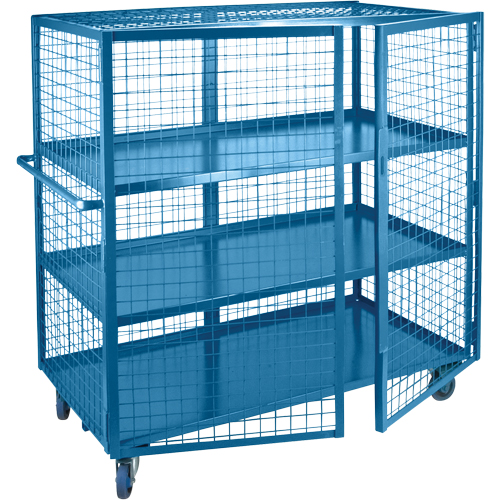 Wire Mesh Truck, 3 Tiers, 75" L x 32" W x 62.5" H, 1200 lbs. Cap. M & M Nord Ouest Inc