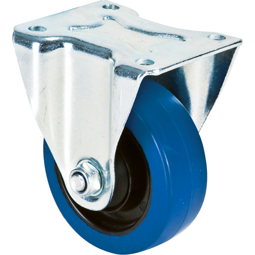 Roulette bleue, Fixe, 4" (101,6 mm), Caoutchouc, 350 lb (158,8 kg) M & M Nord Ouest Inc