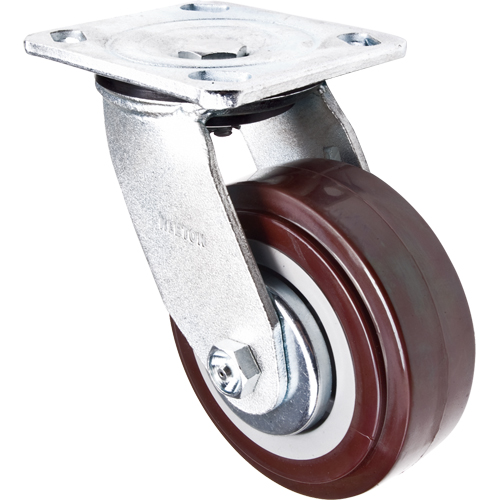 Roulette, Pivotant, 5" (127 mm), Polyur&eacute;thane, 650 lb (294 kg) M & M Nord Ouest Inc