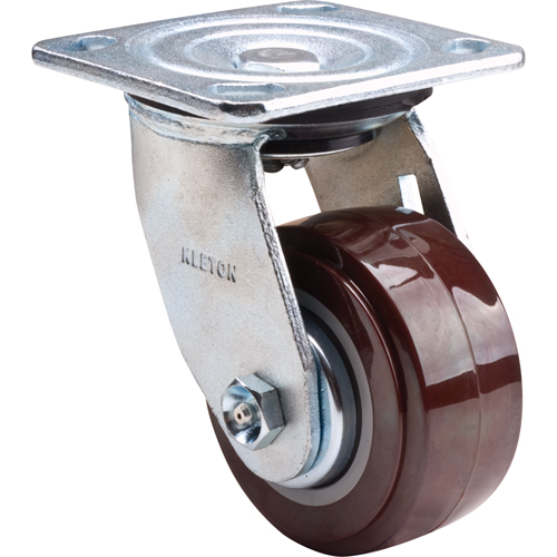 Roulette, Pivotant, 4" (101,6 mm), Polyur&eacute;thane,  M & M Nord Ouest Inc