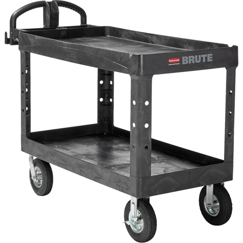 Heavy-Duty Utility Cart, 2 Tiers, 25-1/4" x 33-1/4" x 55", 750 lbs. Capacity M & M Nord Ouest Inc