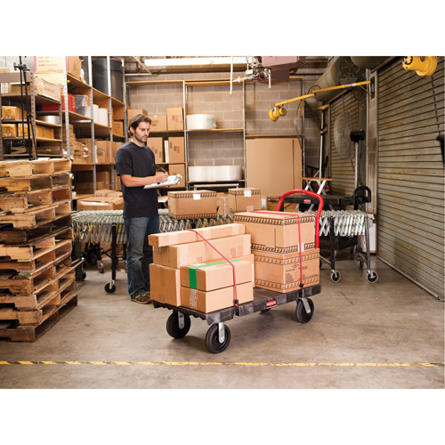 Heavy-Duty Platform Truck, 48" L x 24" W, 1200 lbs. Cap., Pneumatic Wheels M & M Nord Ouest Inc