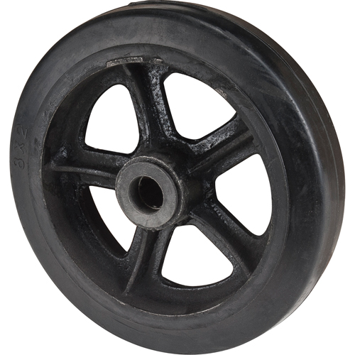 Mold-On Rubber Wheel, 8" (203 mm) Dia. x 2" (51 mm) W, 400 lbs. (181 kg.) Capacity M & M Nord Ouest Inc