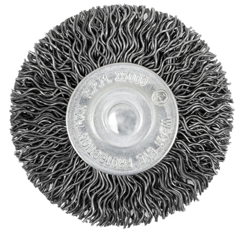 105-2 Shaft Mounted Crimped Radial Brush, 2", .02" Fill M & M Nord Ouest Inc