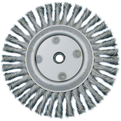 Meule &agrave; fils nou&eacute;s torsad&eacute;s, Dia. 6", Fils 0,02", Arbre 5/8"-1/2, Acier M & M Nord Ouest Inc