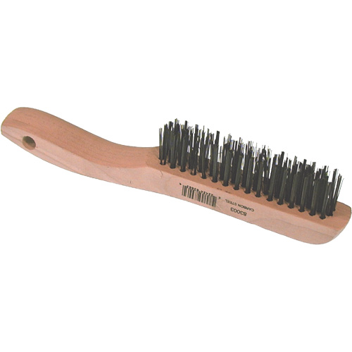 Brosse m&eacute;tallique &agrave; fils courts, Acier, 4 x 16 rangs de fils, Longueur 10" M & M Nord Ouest Inc