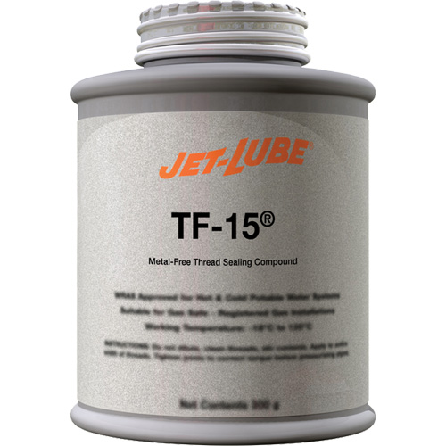 Compos&eacute; d'&eacute;tanch&eacute;it&eacute; sans m&eacute;tal pour raccord filet&eacute; TF-15, Canette &agrave; dessus brosse, 227 ml, -46° C - 315° C/50° F - 600° F M & M Nord Ouest Inc
