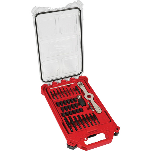 Jeu de tarauds & fili&egrave;res SAE PackOut avec poign&eacute;e 2-en-1 Hex-Lok, 38 Morcea M & M Nord Ouest Inc