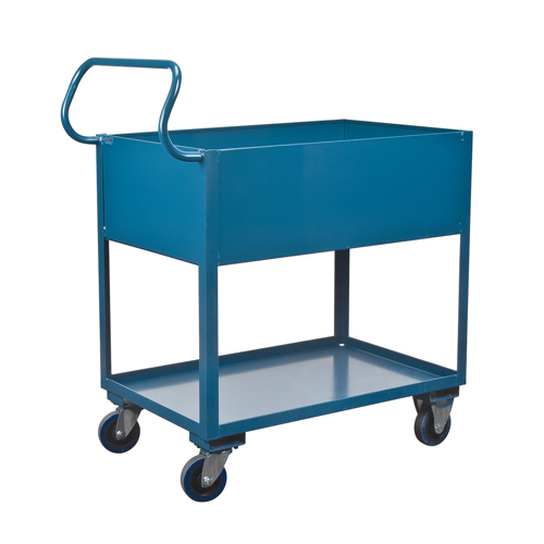 Deep Lipped Service Cart, 2 Tiers, 24" W x 47" H x 36" D, 1200 lbs. Capacity M & M Nord Ouest Inc