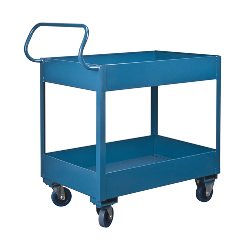 Deep Lipped Service Cart, 2 Tiers, 24" W x 47" H x 36" D, 1200 lbs. Capacity M & M Nord Ouest Inc
