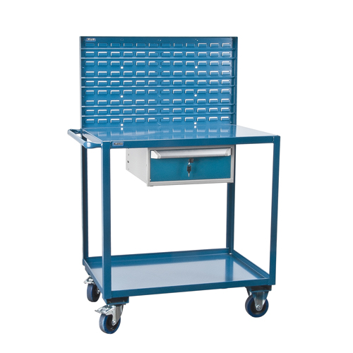 Chariots de service mobiles, 2 Tiers, 24" la x 57" h x 40" p, Capacit&eacute; 1200 lb M & M Nord Ouest Inc