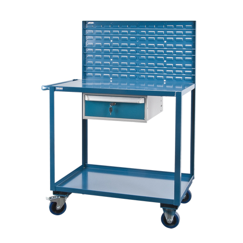 Chariots de service mobiles, 2 Tiers, 24" la x 57" h x 40" p, Capacit&eacute; 1200 lb M & M Nord Ouest Inc