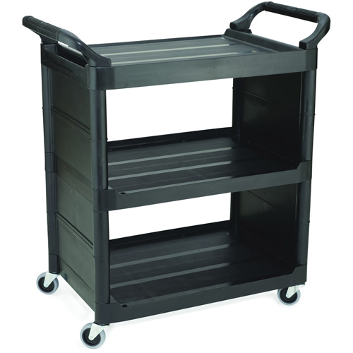 Bussing Cart with End Panels, 3 Tiers, 18-5/8" x 36-5/8" x 33-5/8", 150 lbs. Capacity M & M Nord Ouest Inc
