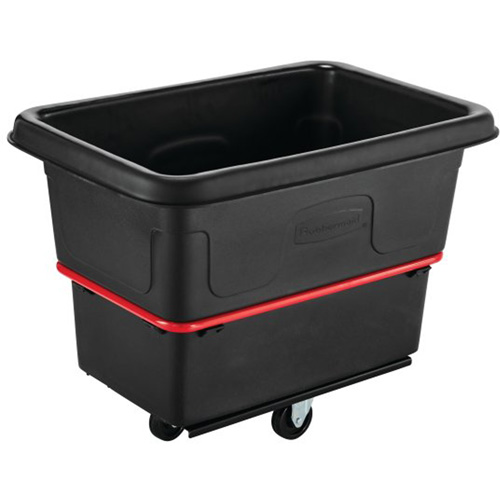 Chariot utilitaire &agrave; usage intensif, Plastique recycl&eacute; noir, 26"/38-3/8" lo x 26"/38-2/5" la x 28-1/4"/28-3-10" h, Volume 8 pi³, Capacit&eacute; 700 lb M & M Nord Ouest Inc