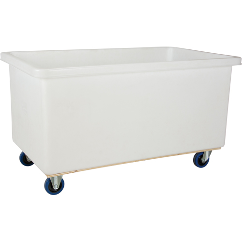 Chariot-caisse &agrave; parois droites, Poly&eacute;thyl&egrave;ne blanc, 57" lo x 34" la x 33" h, Volume 22 pi³, Capacit&eacute; 600 lb M & M Nord Ouest Inc