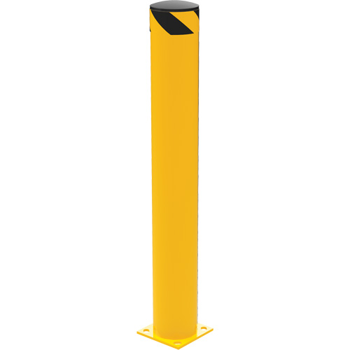 Butoir de s&eacute;curit&eacute;, Acier, 48" h x 6,5" la, Jaune M & M Nord Ouest Inc