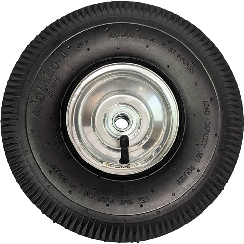 Roue pneumatique de rechange pour diable, 10" (254 mm), Capacit&eacute; de 350 lb M & M Nord Ouest Inc