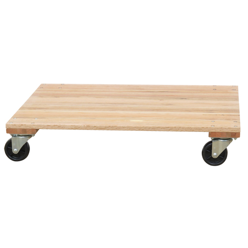 Socle roulant &agrave; plateforme en bois solide, Roues en Caoutchouc, Capacit&eacute; de 1200 lb, 18" la x 30" p x 7" h M & M Nord Ouest Inc
