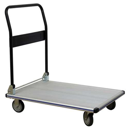 Folding Handle Platform Truck, Aluminum, 550 lbs., 35-1/2" L x 24" W, 35-1/2" High M & M Nord Ouest Inc