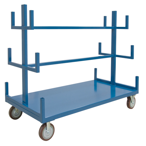 Support mobile pour tuyaux & barres, Acier, 48" la x 36" p x 60" h, Capacit&eacute; de 3000 lb M & M Nord Ouest Inc