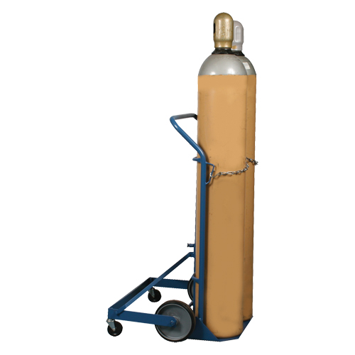 Chariot professionnel CC-2 pour deux bouteilles de gaz, Roues Caoutchouc moul&eacute;, Base de 16-7/8" la x 7-1/4" lo, 500 lb M & M Nord Ouest Inc