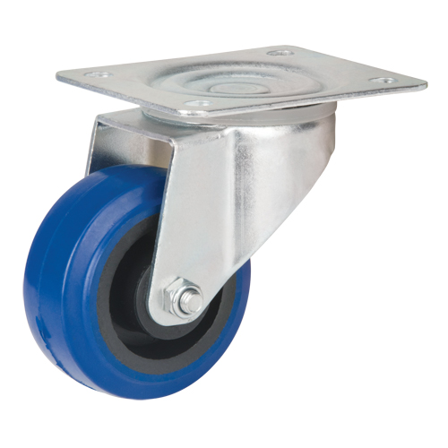 Blue Caster, Swivel, 3" (76 mm), Rubber, 285 lbs. (129 kg.) M & M Nord Ouest Inc
