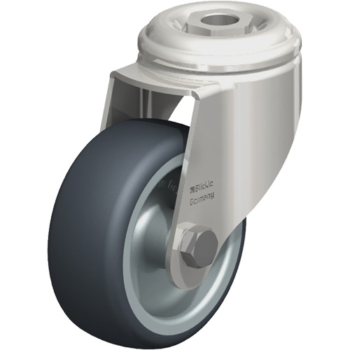 Stainless Steel Thermoplastic Elastomer Caster, Swivel, 3-1/8" (79.5 mm) Dia., 220 lbs. (100 kg.) Capacity M & M Nord Ouest Inc
