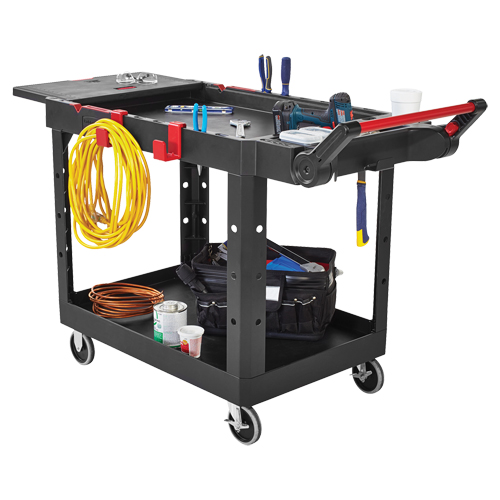 Heavy-Duty Adaptable Utility Cart, 2 Tiers, 17-3/4" x 36" x 46-1/5", 500 lbs. Capacity M & M Nord Ouest Inc