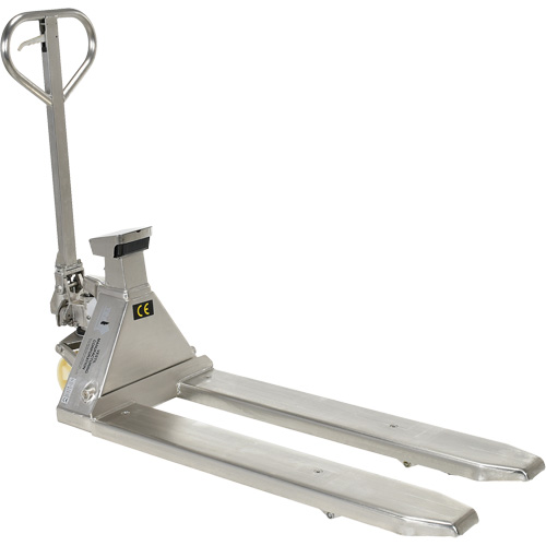 Scale Pallet Truck, 45.69" L x 21.875" W, 5000 lbs. Cap. M & M Nord Ouest Inc