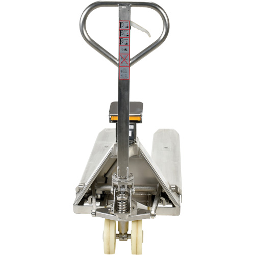 Scale Pallet Truck, 45.69" L x 21.875" W, 5000 lbs. Cap. M & M Nord Ouest Inc