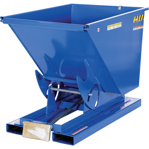 Conteneur autobasculeur, Acier, 1/2 vg³, Bleu M & M Nord Ouest Inc