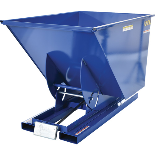 Conteneur autobasculeur, Acier, 1 vg³, Bleu M & M Nord Ouest Inc