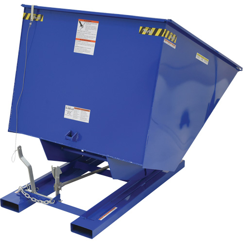 Conteneur autobasculeur, Acier, 2 vg³, Bleu M & M Nord Ouest Inc