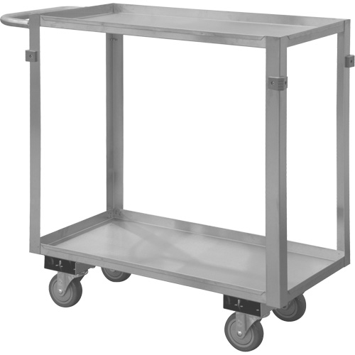 Industrial Grade Shelf Cart, 2 Tiers, 16-3/4" W x 34" H x 36-7/16" D, 600 lbs. Capacity M & M Nord Ouest Inc