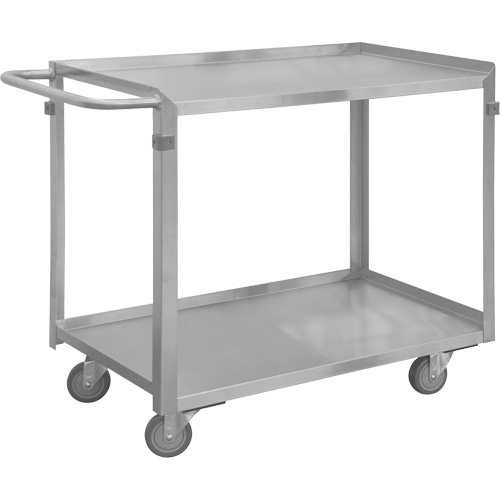 Industrial Grade Shelf Cart, 2 Tiers, 16-3/4" W x 34" H x 36-7/16" D, 600 lbs. Capacity M & M Nord Ouest Inc
